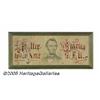 Image 1 : Lovely Needlework Sampler Regarding Abraham Linco