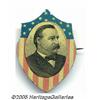 Image 1 : Grover Cleveland Shield Shaped Tin Pin Quite a lo