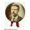 Image 1 : Large 3 1/2" Teddy Roosevelt Celluloid Button Thi