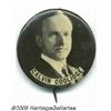 Image 1 : Deep Sepia 1 1/4" Calvin Coolidge Pin Choice exam