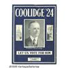 Image 1 : Unusual Calvin Coolidge Campaign Sheet Music Bold
