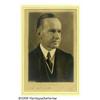 Image 1 : Elegant Calvin Coolidge Autographed Studio Photo 