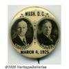 Image 1 : Rare 1 1/4" Coolidge and Dawes Jugate Button, a 1