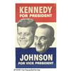 Image 1 : 1960 Kennedy and Johnson Rare Large Campaign Post
