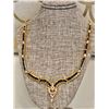 Image 1 : Yellow Gold Sapphire and Diamond Necklace