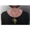 Image 2 : Lion Head Profile in the Map of Africa Pendant