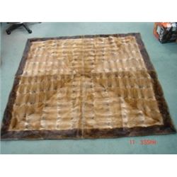 Natural Muskrat Flanks / Backs Blanket