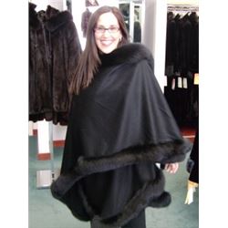 Black Dyed Fox Cape