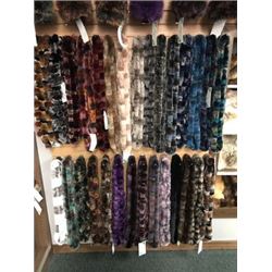 Brown / Black Dyed Rex Rabbit Infinity Scarf