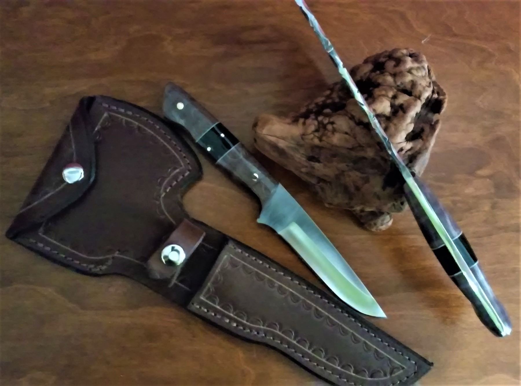 1075 High Carbon Camp Hatchet & Knife Combo Set