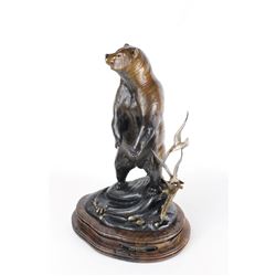 World Renowned Wildlife Sculptor Frank Entsminger’s Kodiak Limited Edition Bronze