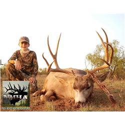 New Mexico: 5 Day Trophy Mule Deer rifle hunt for 2 hunters.