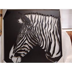 Metal Art Zebra Portrait