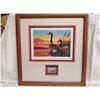 Image 1 : Framed Canadian Goose Print with Stamp