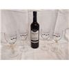 Image 1 : Set of Four Pathfinders Wine Glasses and One bottle of Wine