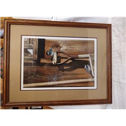 Framed Chris Wozniak Print – “By the Woodshed”