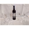 Image 1 : Set of Four Safari Club Logo Wine Glasses and One Bottle of Wine