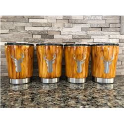 Set of Four custom 10 oz Insulated Tumblers