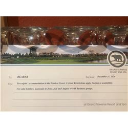 Two night accomoation in the Hotel of Tower at Grand Traverse Resort and Spa