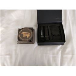 Binoculars and bear coasters