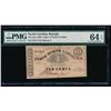 Image 1 : 1863 Ten Cent North Carolina Obsolete Note PMG 64EPQ