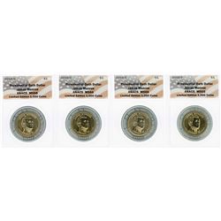 Lot of (4) 2008 Presidential Oath Dollar Coins ANACS MS66