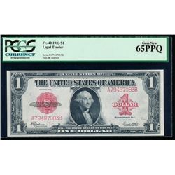 1923 $1 Legal Tender Note PCGS 65PPQ