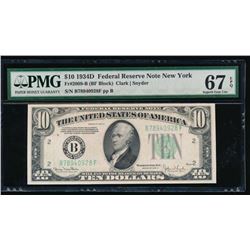 1934D $10 New York Federal Reserve Note PMG 67EPQ