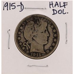 1915-D Barber Half Dollar Coin