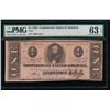 Image 1 : 1863 $1 Confederate States of America Note PMG 63EPQ