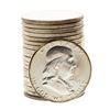 Image 1 : Roll of (20) Brilliant Uncirculated 1963 Franklin Half Dollar Coins