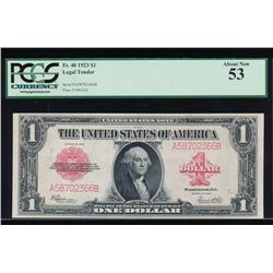 1923 $1 Legal Tender Note PCGS 53