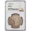 Image 1 : 1878-S $1 Morgan Silver Dollar Coin NGC MS63