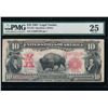 Image 1 : 1901 $10 Bison Legal Tender Note PMG 25