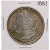 Image 1 : 1887 $1 Morgan Silver Dollar Coin Amazing Toning