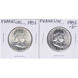 Lot of 1952 & 1952-D Franklin Half Dollar Coins