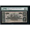 Image 1 : 1864 $20 Confederate States of America Note PMG 63EPQ
