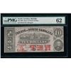 Image 1 : 1863 $10 North Carolina Obsolete Note PMG 62