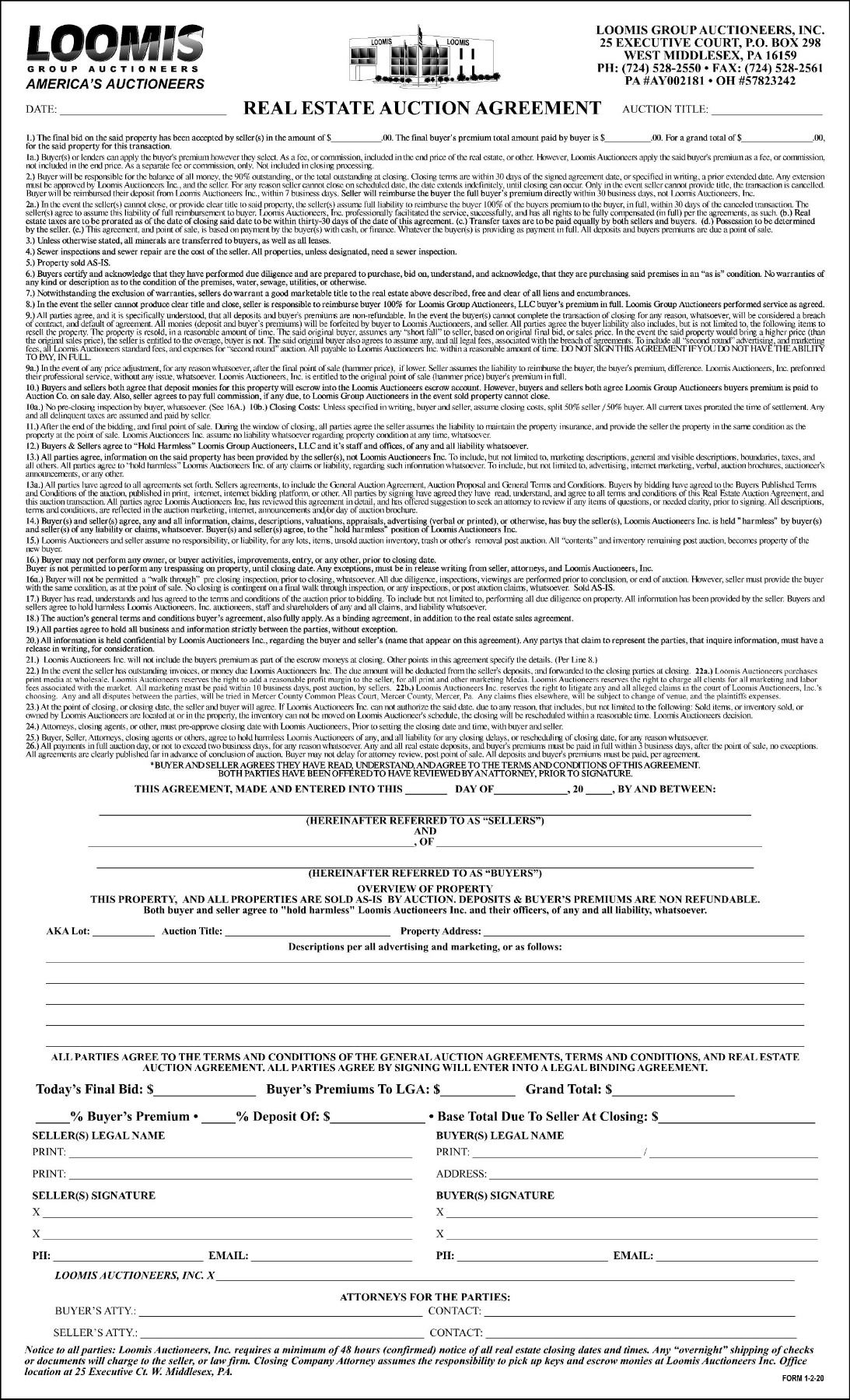 TERMS AND CONDITIONS /MERCER LIVESTOCK AUCTION