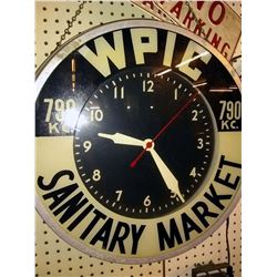 WPIC / Sanitary Market Vintage Clock, Works!
