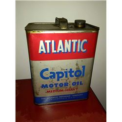 Vintage Atlantic Capital 2 Gal. Motor Oil Can, Medium Heavy