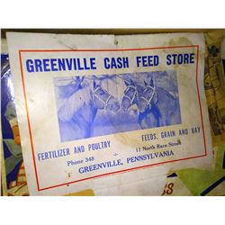 Vintage Calendar, Cash Feed Store of Greenville, PA