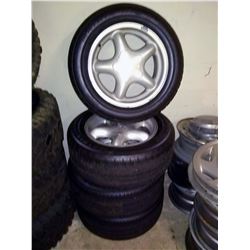 Set of 4 Factory Mustang Rims-w/ Nice Tires, 225-55-16