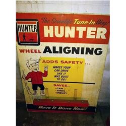 Vintage Hunter Wheel Alignment Metal Sign