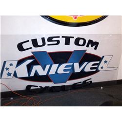 Custom Knievel Cycles Collectors Display Sign, Approx. 4x8 Ft