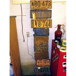 Collection of Antique and Vintage License Plates