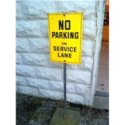 Vintage No Parking in Service Lane Portable Sign