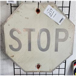 Vintage Aluminum STOP Sign