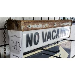Double Sided, Illuminated "No Vacancy" Sign