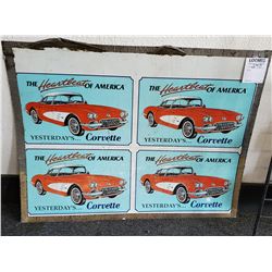 "Yesterday's Corvette" Aluminum Sign